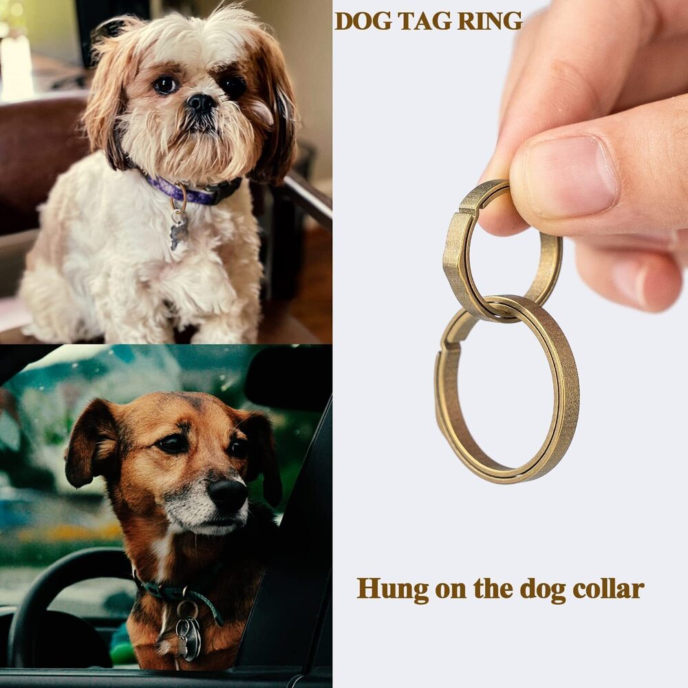 1877 Titanium Key Ring,Side Pushing Split Rings Kit for Keychains,Quick - Picture 6 of 7
